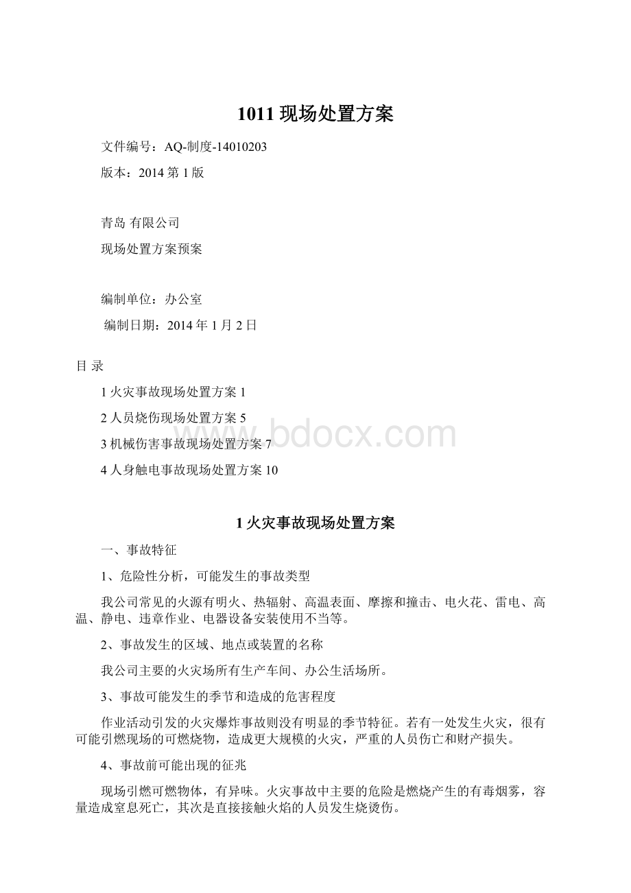 1011现场处置方案Word文档格式.docx_第1页