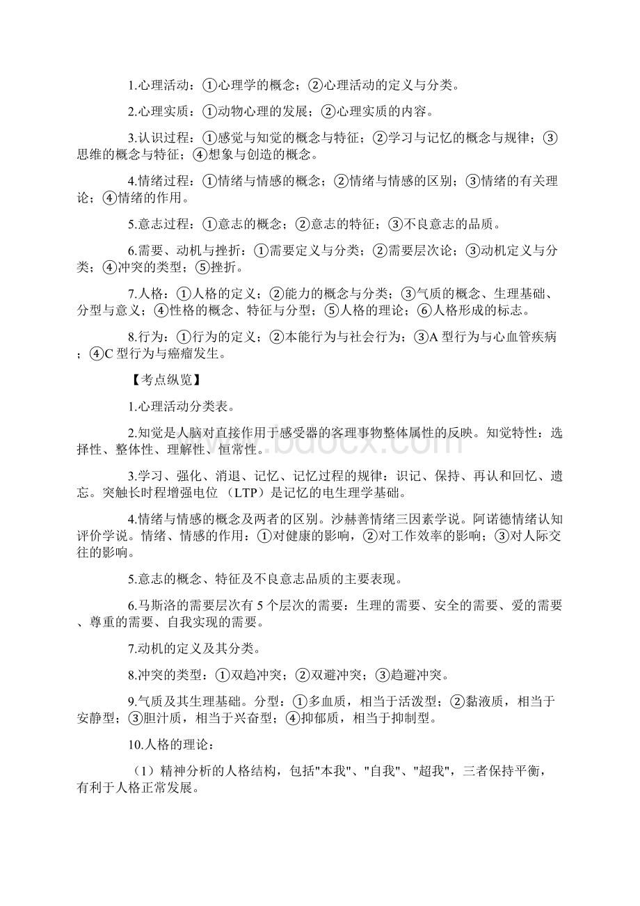 临床执业医师历年试题考点纵览 医学心理学.docx_第3页