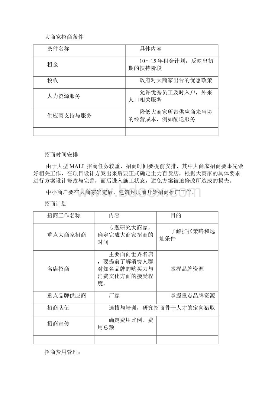 大型购物超市招商策划及招商计划实施方案.docx_第3页