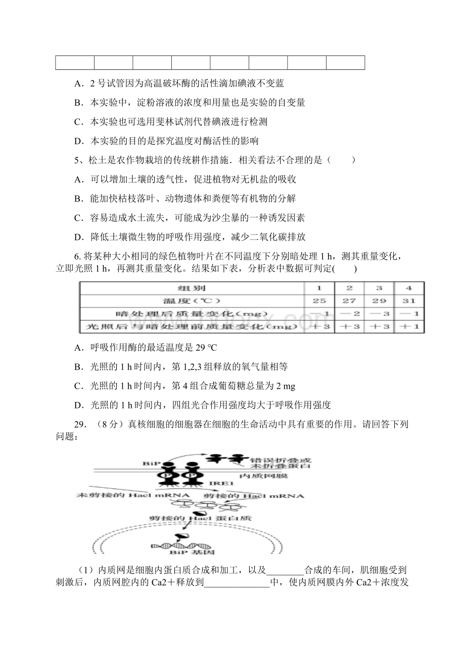 广东省揭阳市惠来县第一中学届高三上学期第二次阶段考试理综生物试题 Word版含答案 1文档格式.docx_第3页