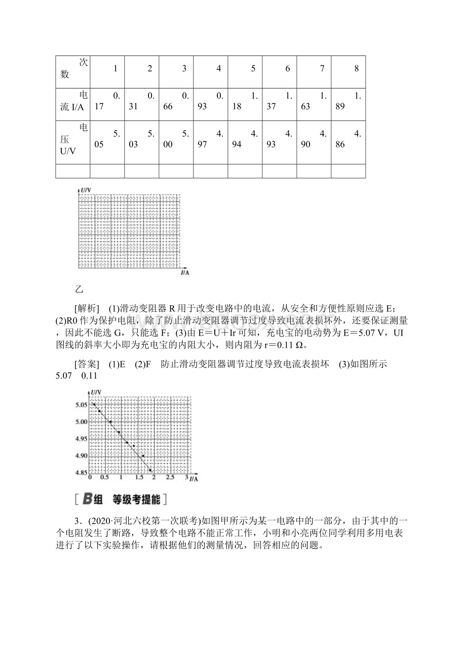 专题限时集训17 电学实验及创新 届高三物理二轮新高考复习检测.docx_第3页