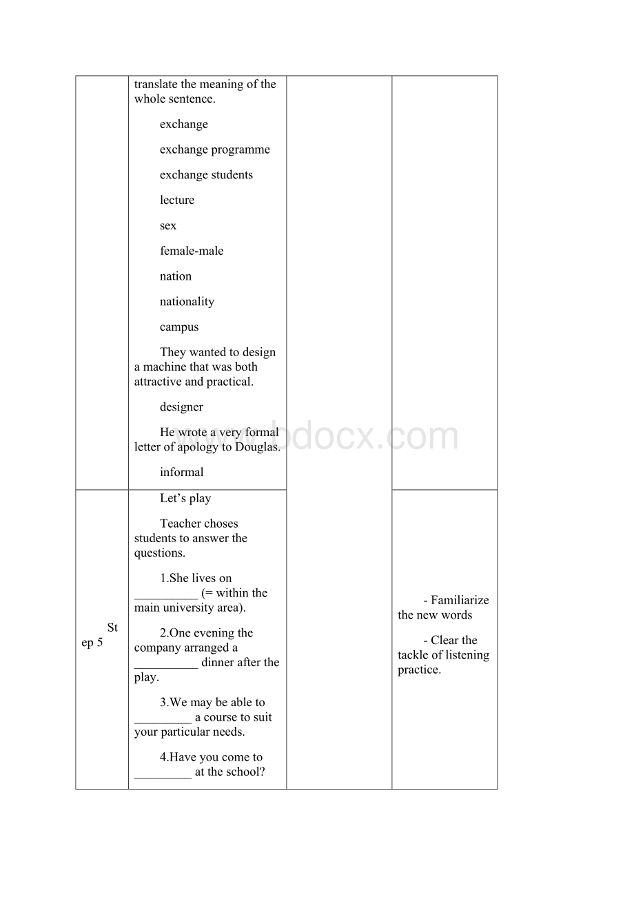 新人教版高中英语必修一Welcome Unit Period 1 教案.docx_第3页