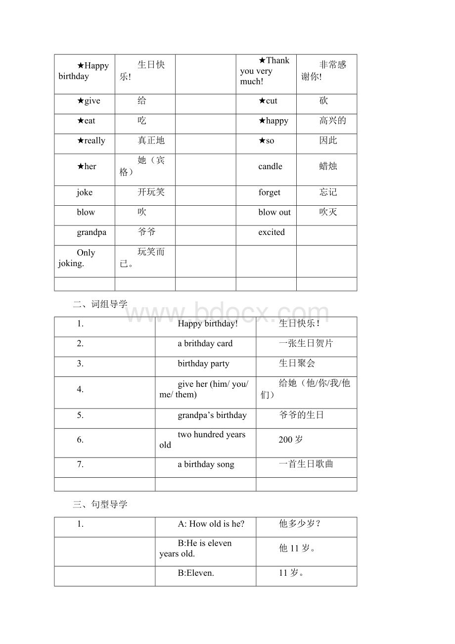 广州版小学英语四年级下册每单元重点.docx_第3页