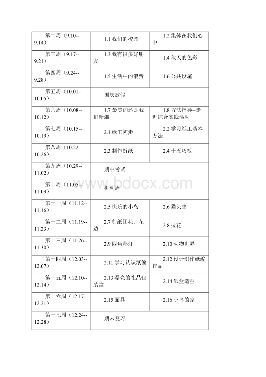 新疆小学三年级上册综合实践活动教案.docx_第2页