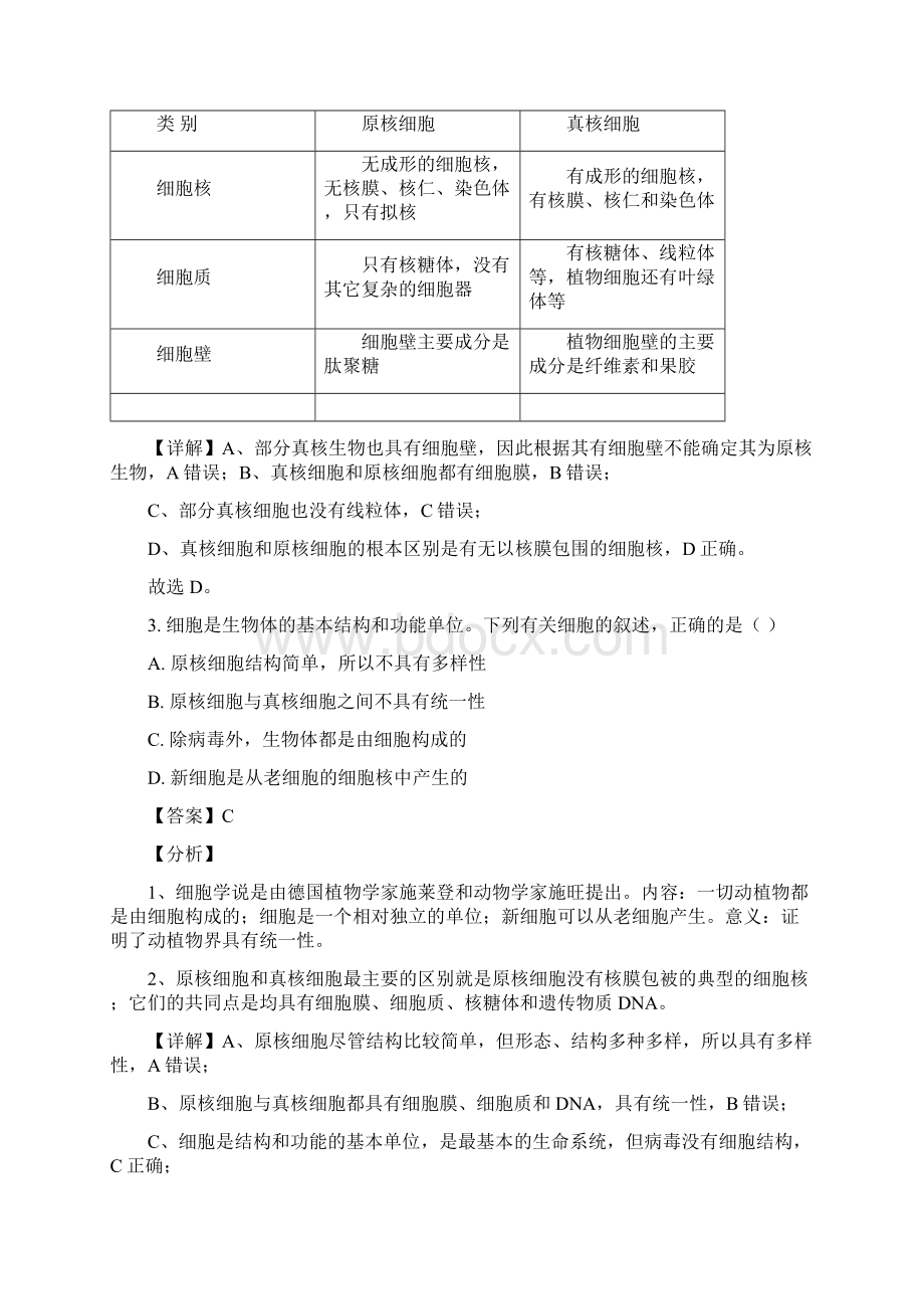 解析河北省唐山市一中学年高一上学期期中考试生物试题.docx_第2页