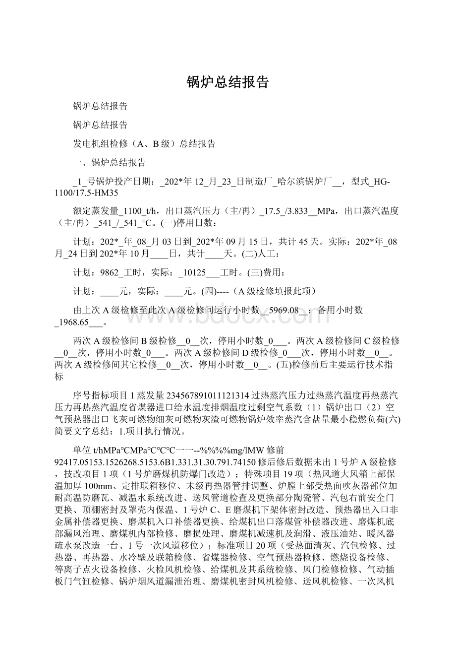 锅炉总结报告Word下载.docx_第1页