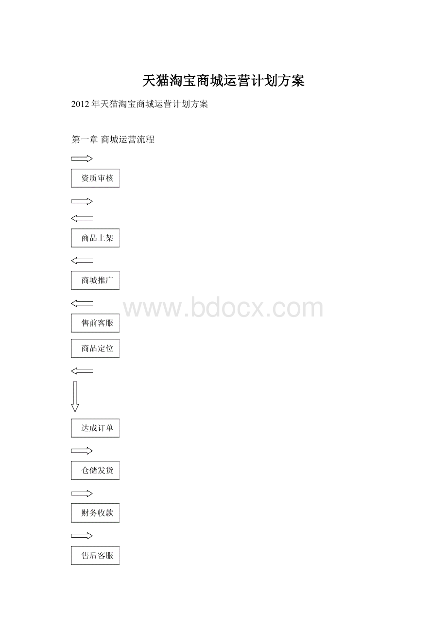 天猫淘宝商城运营计划方案Word文档格式.docx_第1页