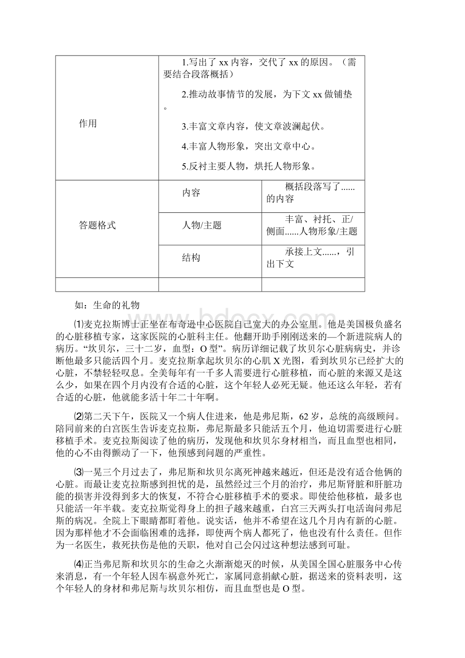 人教部编版七年级语文下册记叙文阅读中间段落的作用.docx_第2页