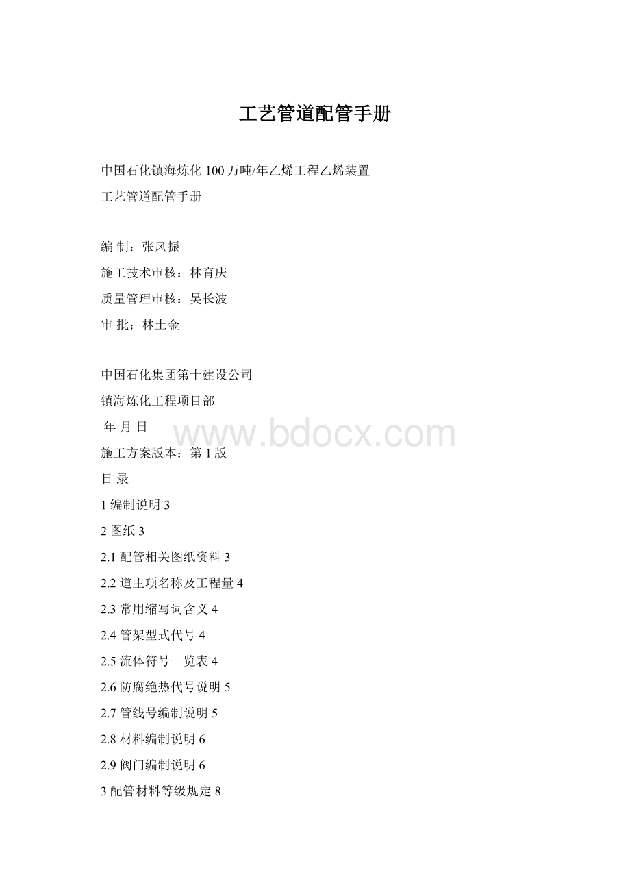 工艺管道配管手册Word格式.docx