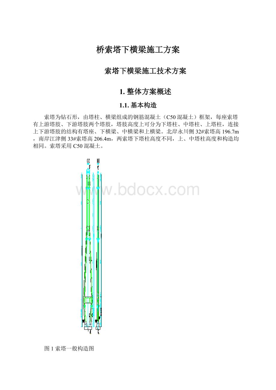 桥索塔下横梁施工方案.docx