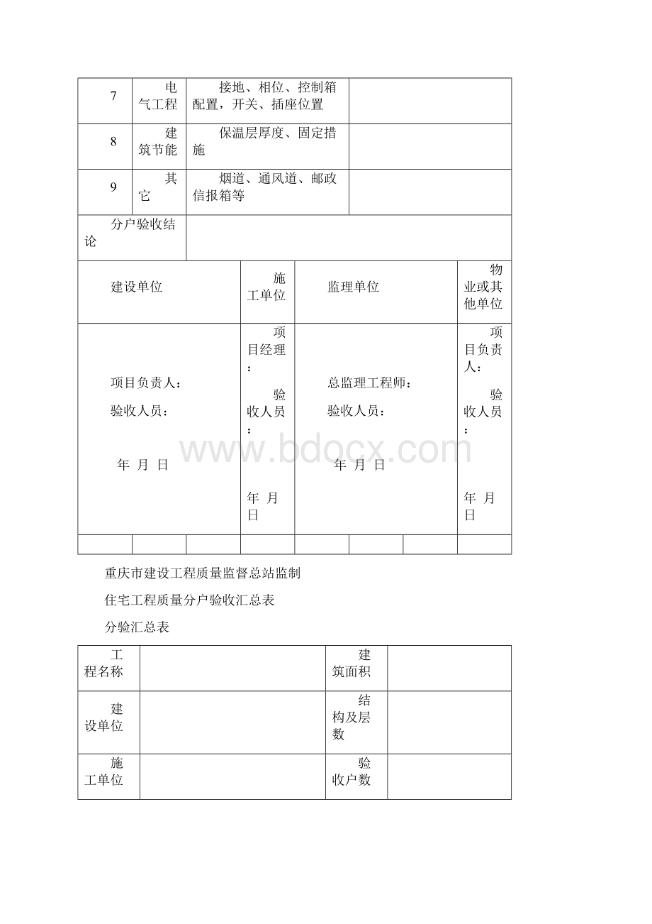 重庆市住宅工程质量分户验收全套资料表格29页.docx_第2页