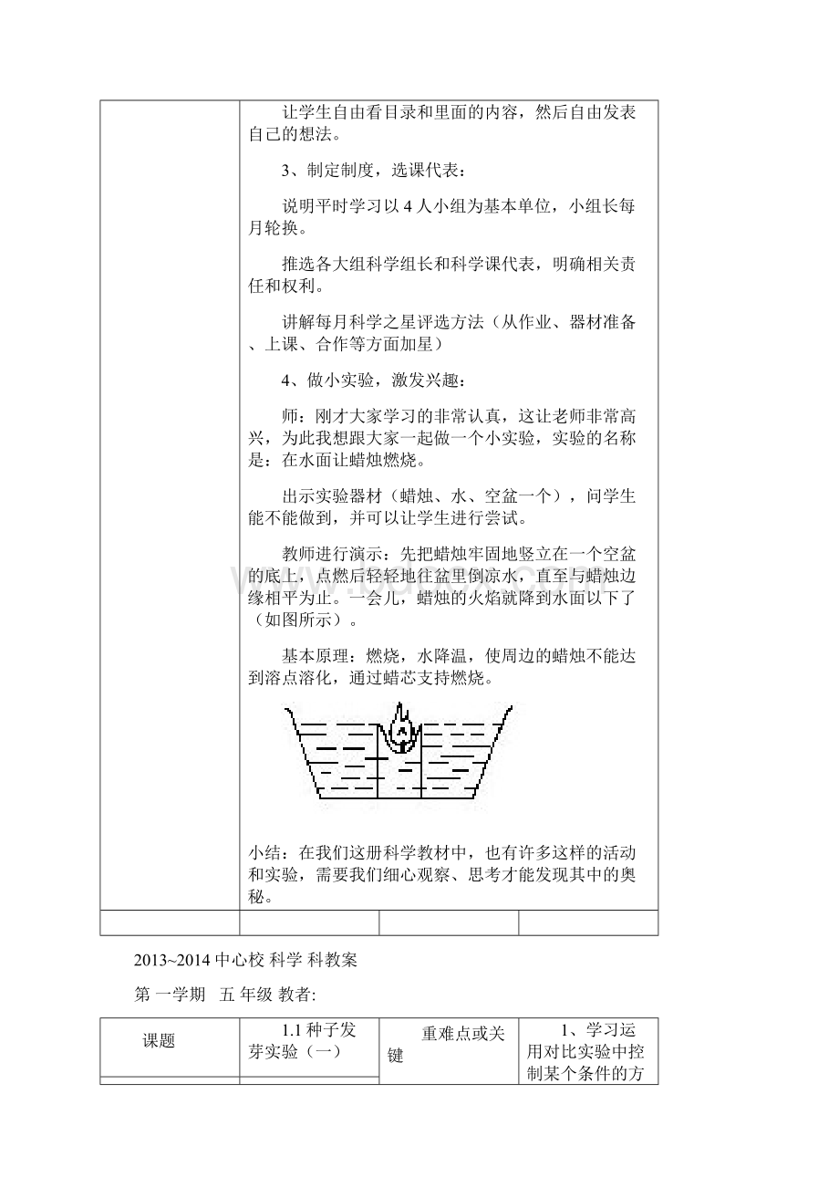 教科版小学五年级科学第一单元教案文档格式.docx_第2页