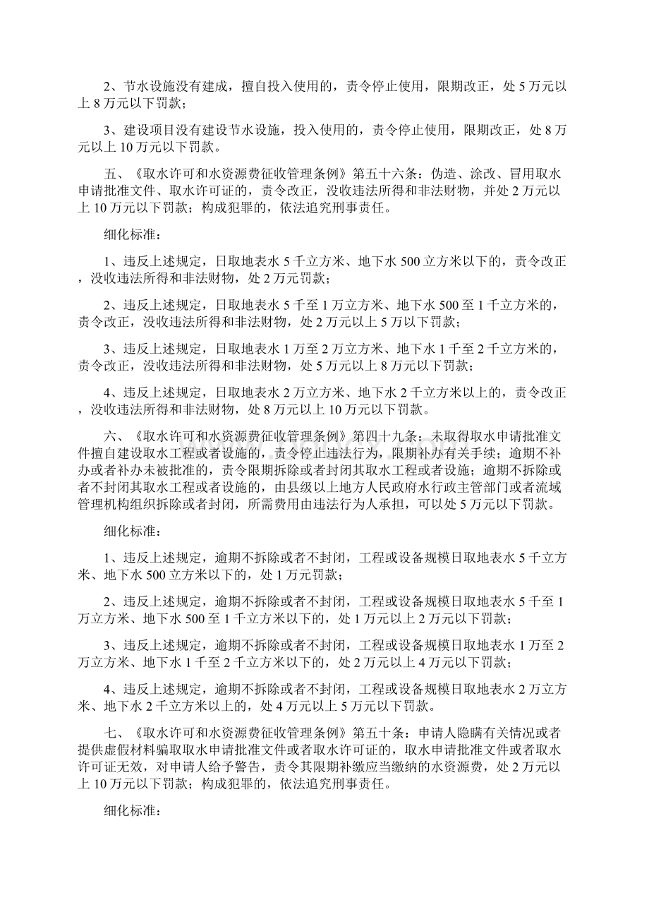 昌江区水行政处罚自由裁量权执行标准Word格式文档下载.docx_第3页