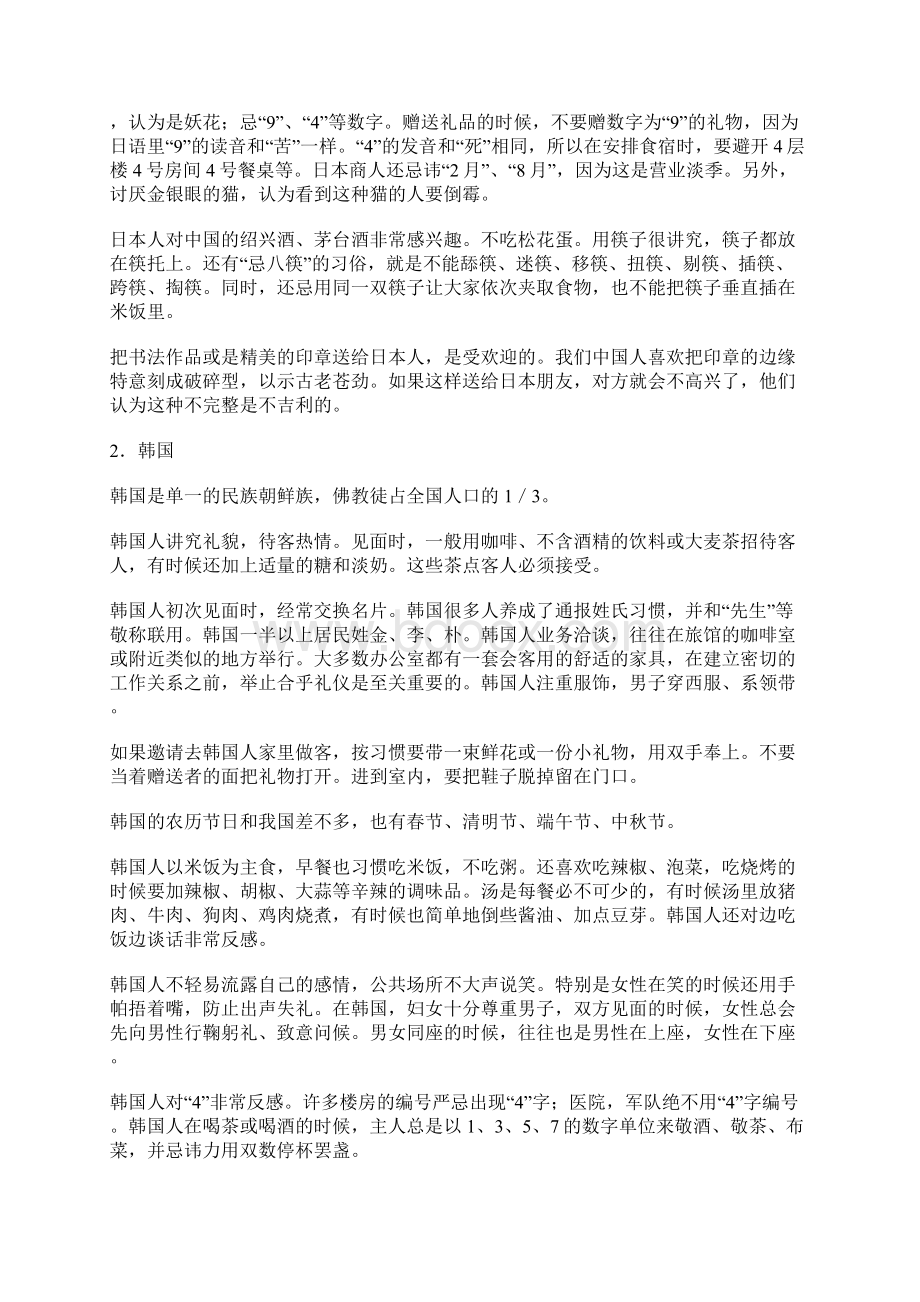 必须了解的国外习俗侧重于信仰和禁忌.docx_第2页