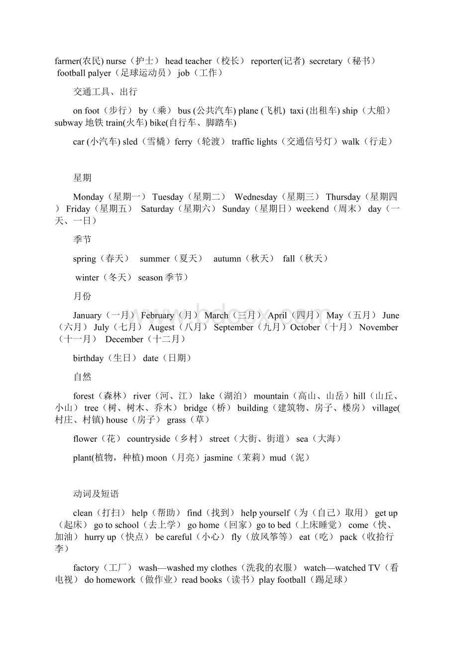 新PEP小学英语三到六年级单词短语分类汇总.docx_第3页