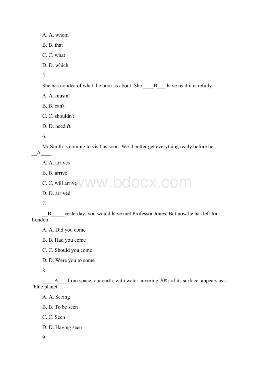 北大15春《大学英语3》作业五答案Word文档格式.docx_第2页