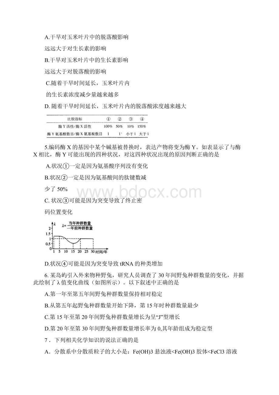 陕西省西工大附中届高三下学期三模考试理科综合试题Word版含答案.docx_第2页