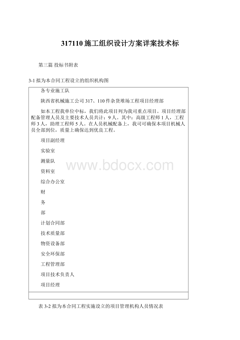 317110施工组织设计方案详案技术标.docx_第1页