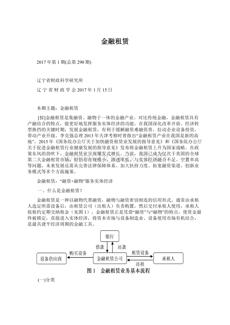 金融租赁Word文档格式.docx