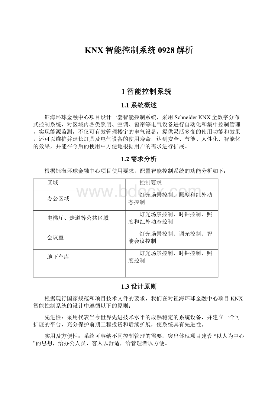 KNX智能控制系统0928解析.docx_第1页