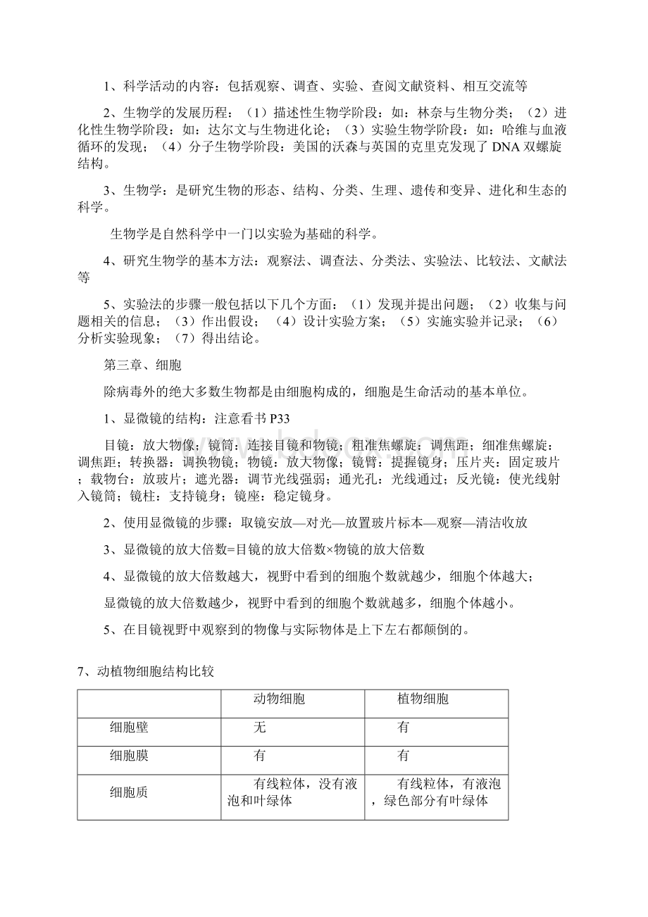 初中生物重点知识整理Word下载.docx_第2页