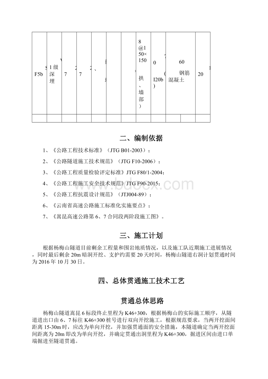 隧道右洞贯通施工技术方案培训资料doc 51页文档格式.docx_第2页