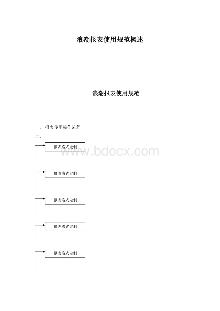 浪潮报表使用规范概述.docx_第1页