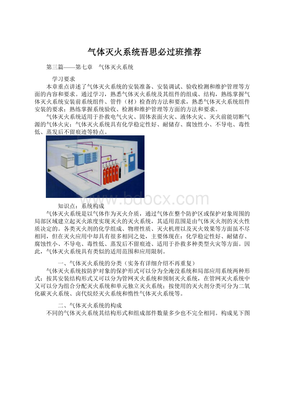 气体灭火系统吾思必过班推荐.docx_第1页