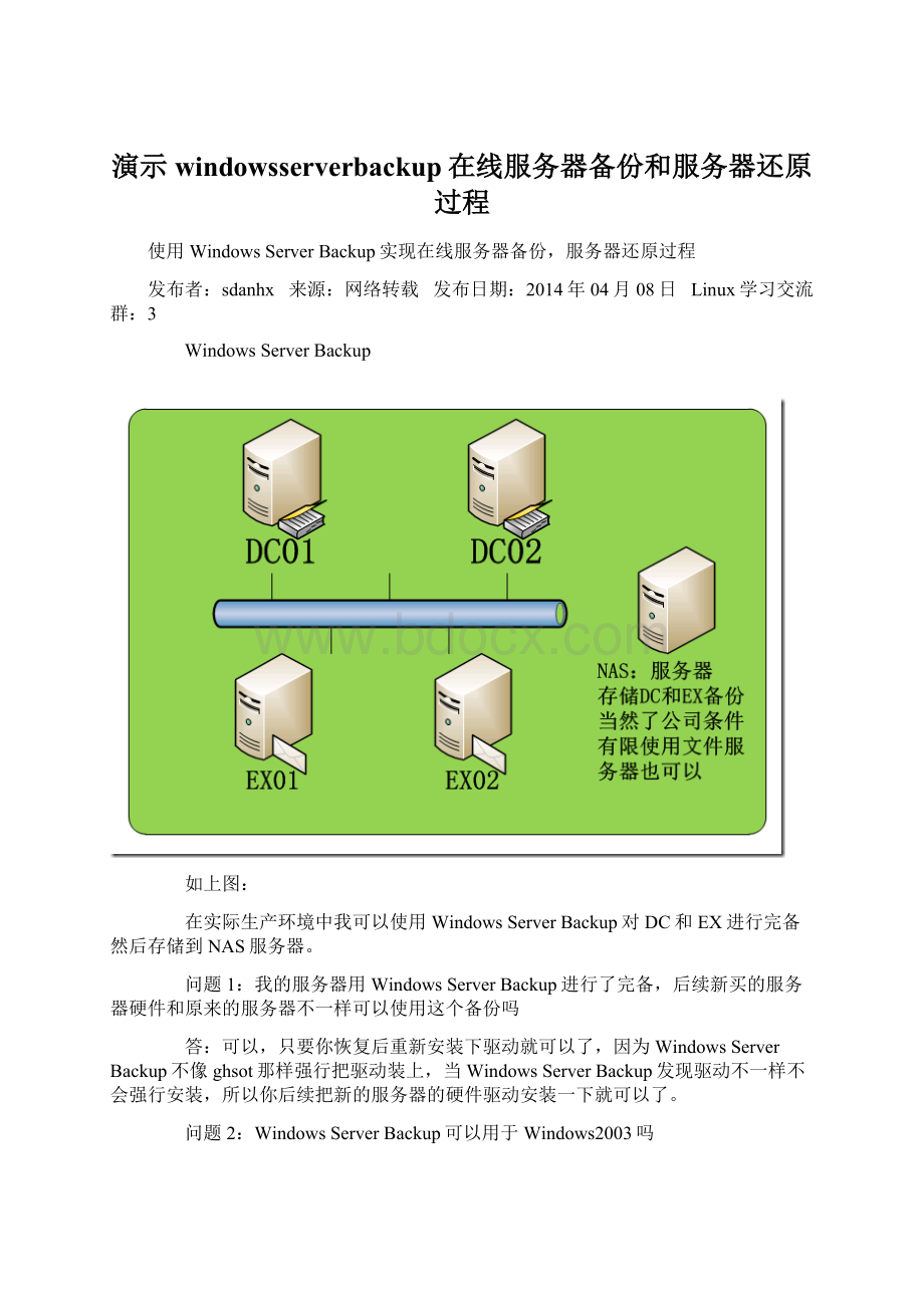 演示windowsserverbackup在线服务器备份和服务器还原过程.docx_第1页