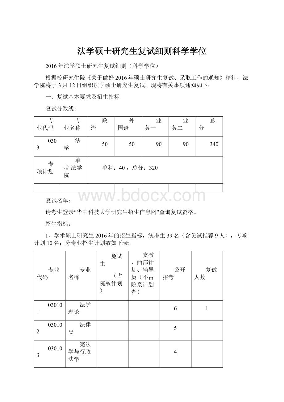 法学硕士研究生复试细则科学学位Word下载.docx_第1页