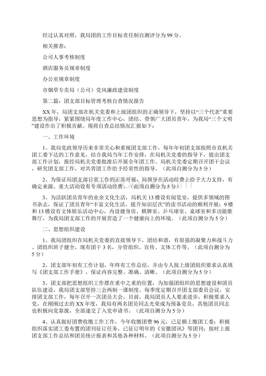 团支部目标管理考核自查情况报告多篇范文.docx_第3页