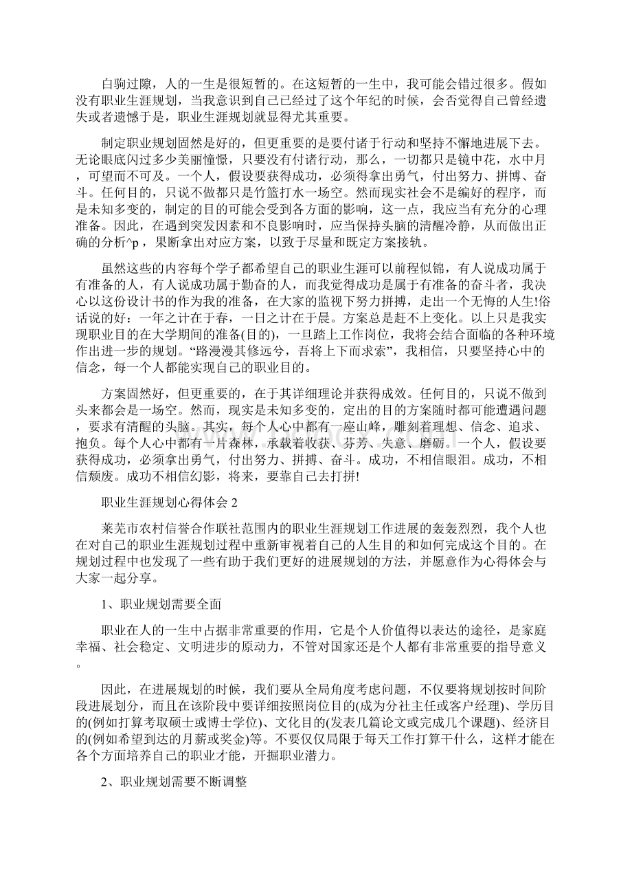 职业生涯规划个人心得体会字5篇.docx_第2页