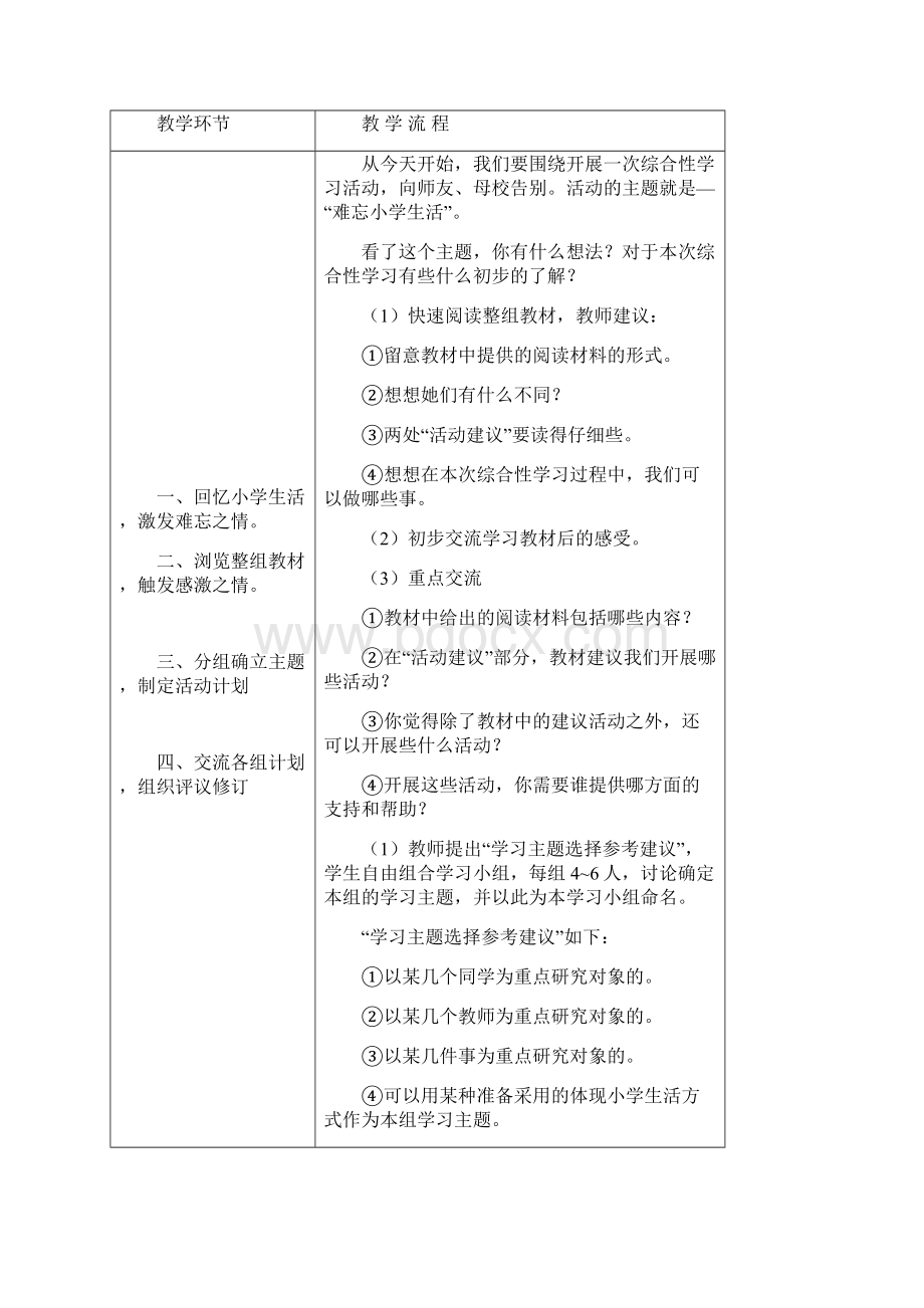 六年级语文下册第六单元表格教案.docx_第3页