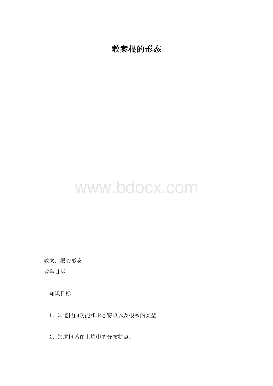 教案根的形态.docx