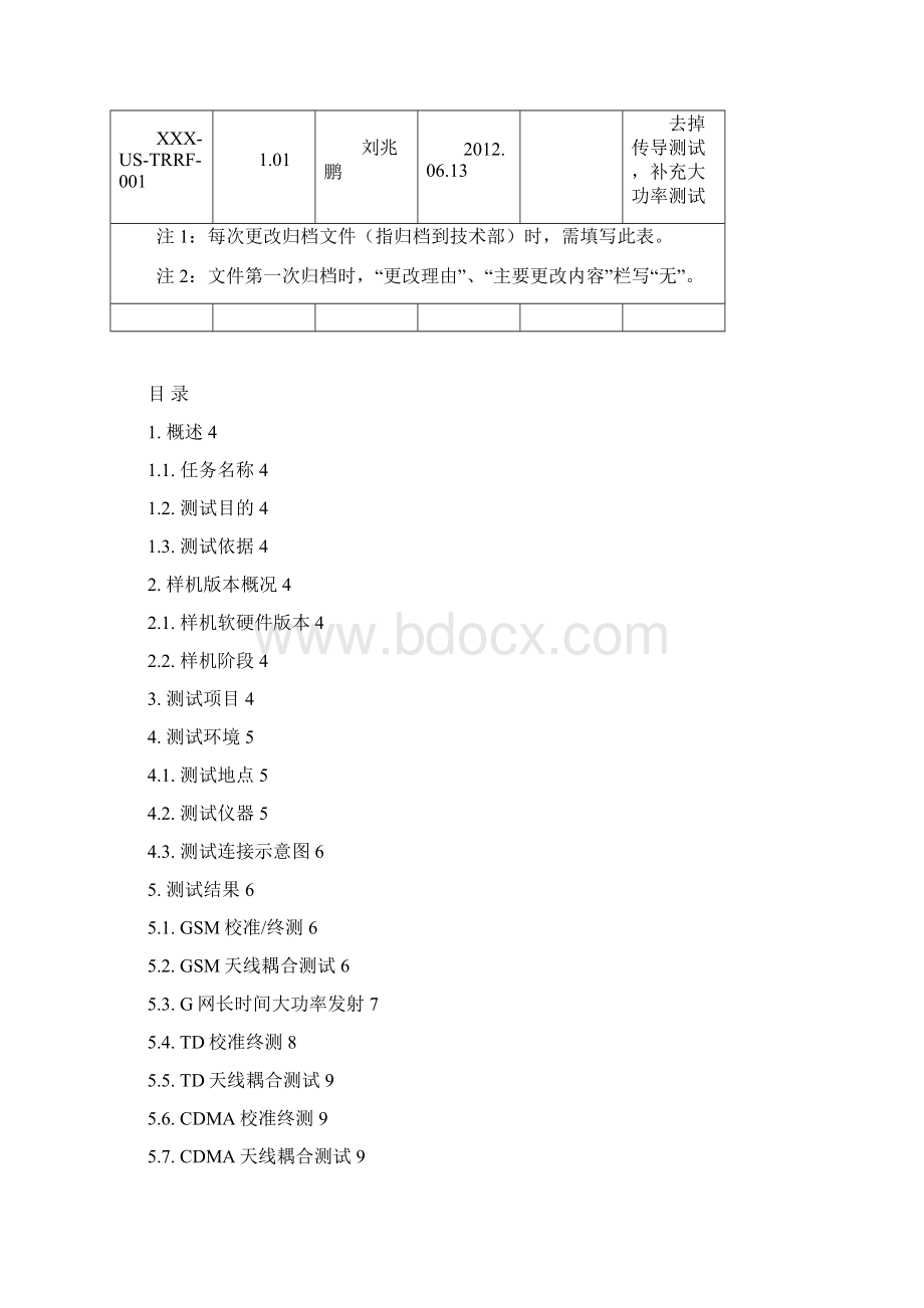 TD项目V0X射频性能测试报告V101.docx_第2页