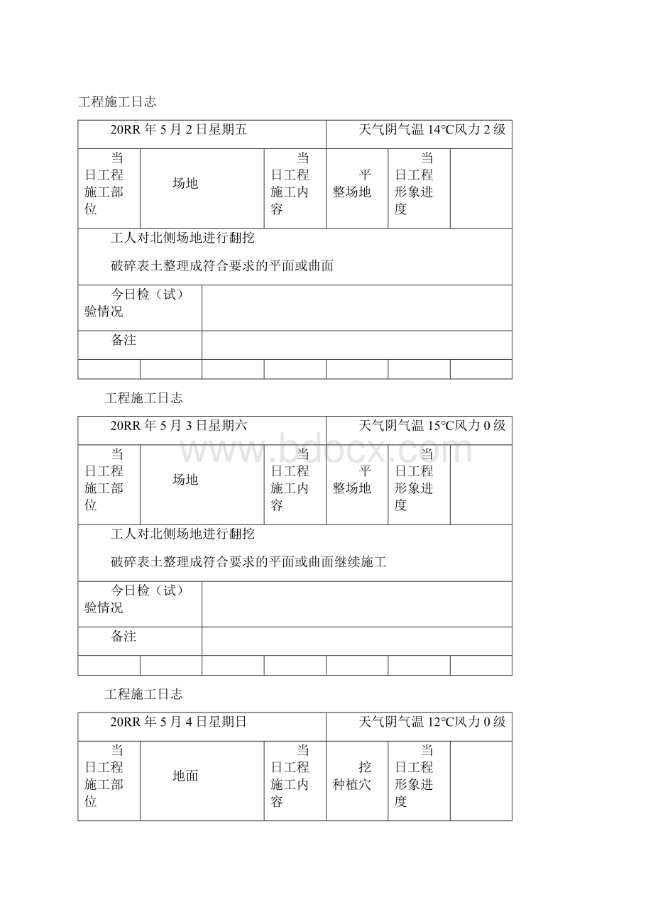 卓顶精文最新绿化施工日志doc.docx_第2页