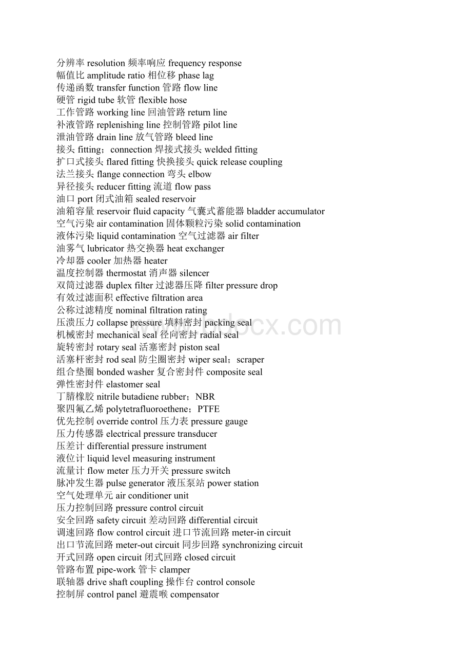 液压专业翻译词汇.docx_第3页