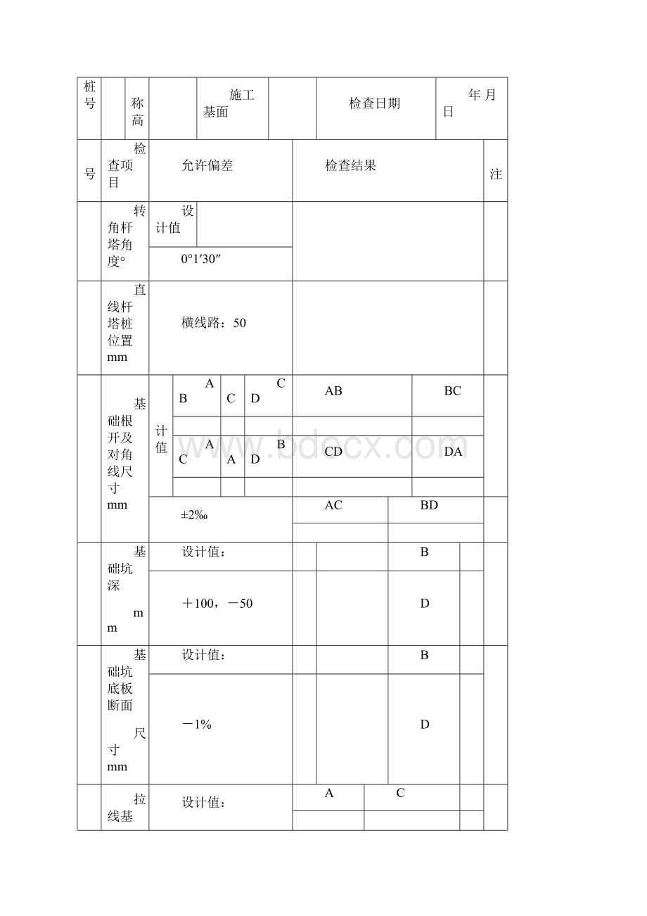 南方电网线路工程评级记录表格d概述.docx_第3页