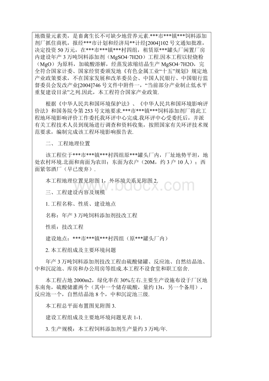 年产3万吨饲料添加剂技改项目环境评价报告表Word文档下载推荐.docx_第3页