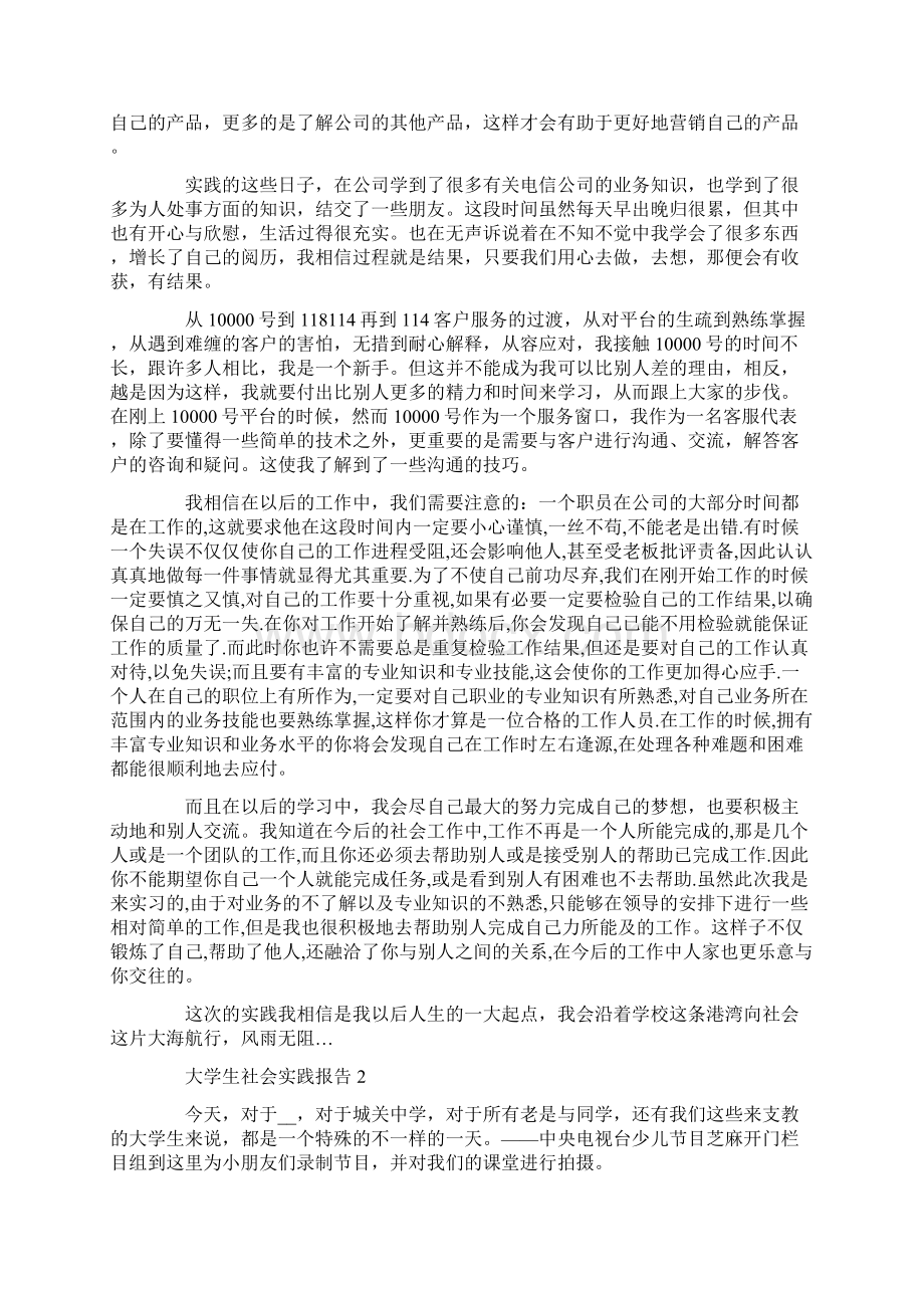 大学生社会实践报告5篇精选大全Word文档下载推荐.docx_第2页