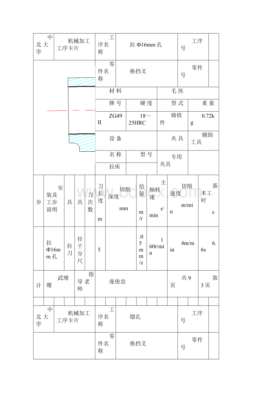 换挡叉工序卡全套.docx_第3页