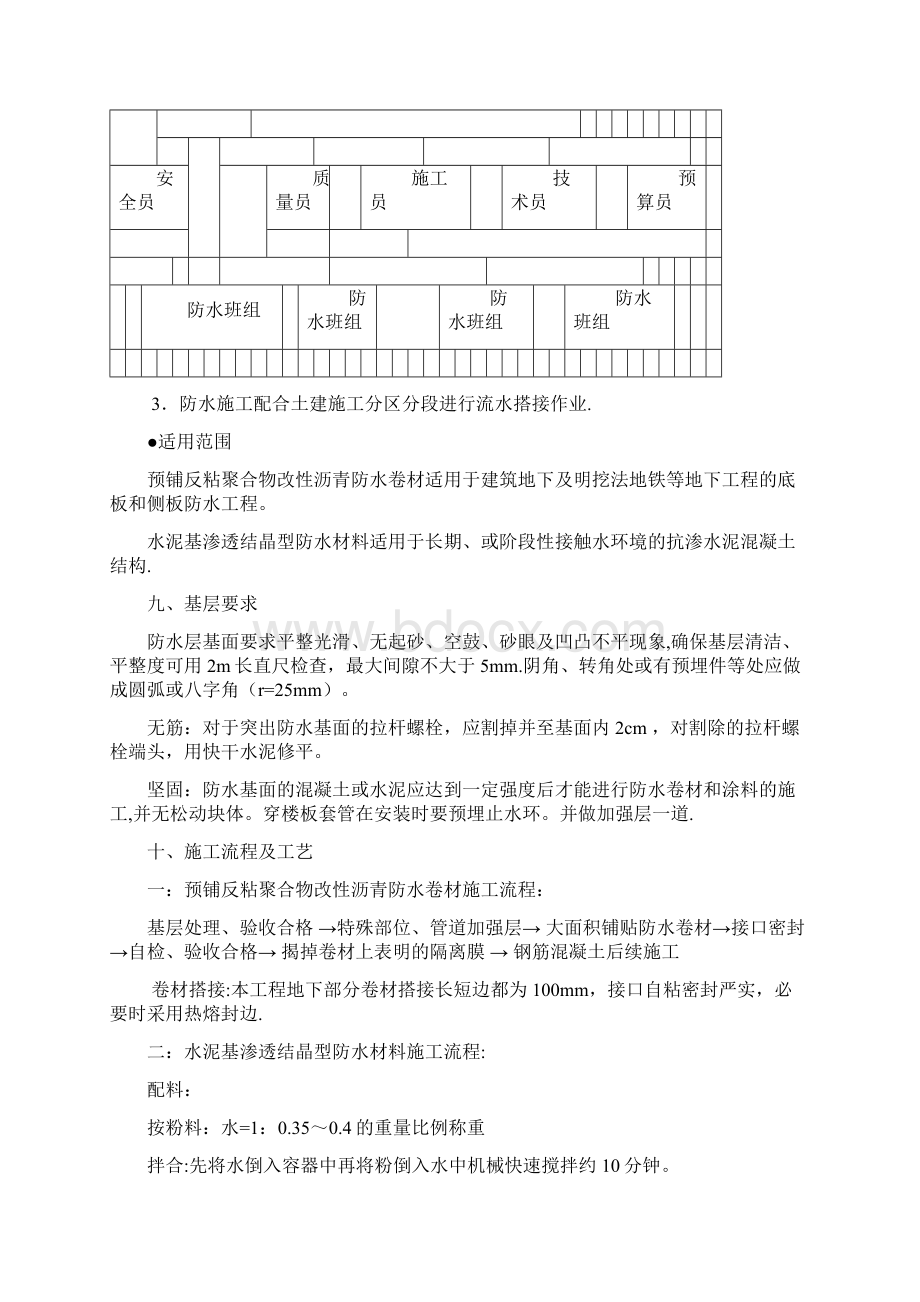 施工方案苏州高层商务楼地下室底板及外墙防水施工方案文档格式.docx_第3页