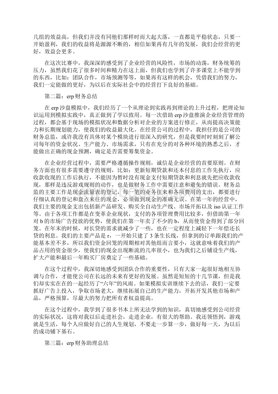 erp财务工作总结财务工作总结erpWord文档格式.docx_第2页