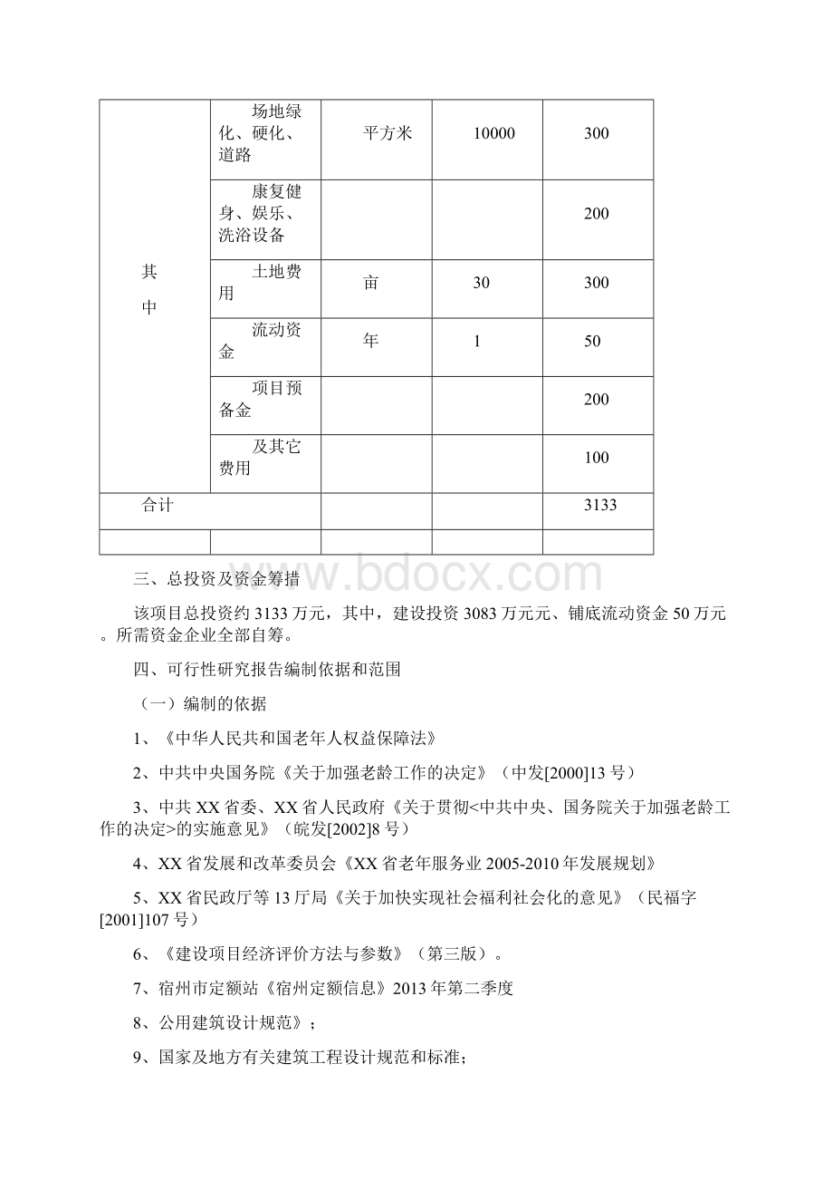 精选审批稿XX康健老年公寓建设工程项目可行性研究报告.docx_第3页