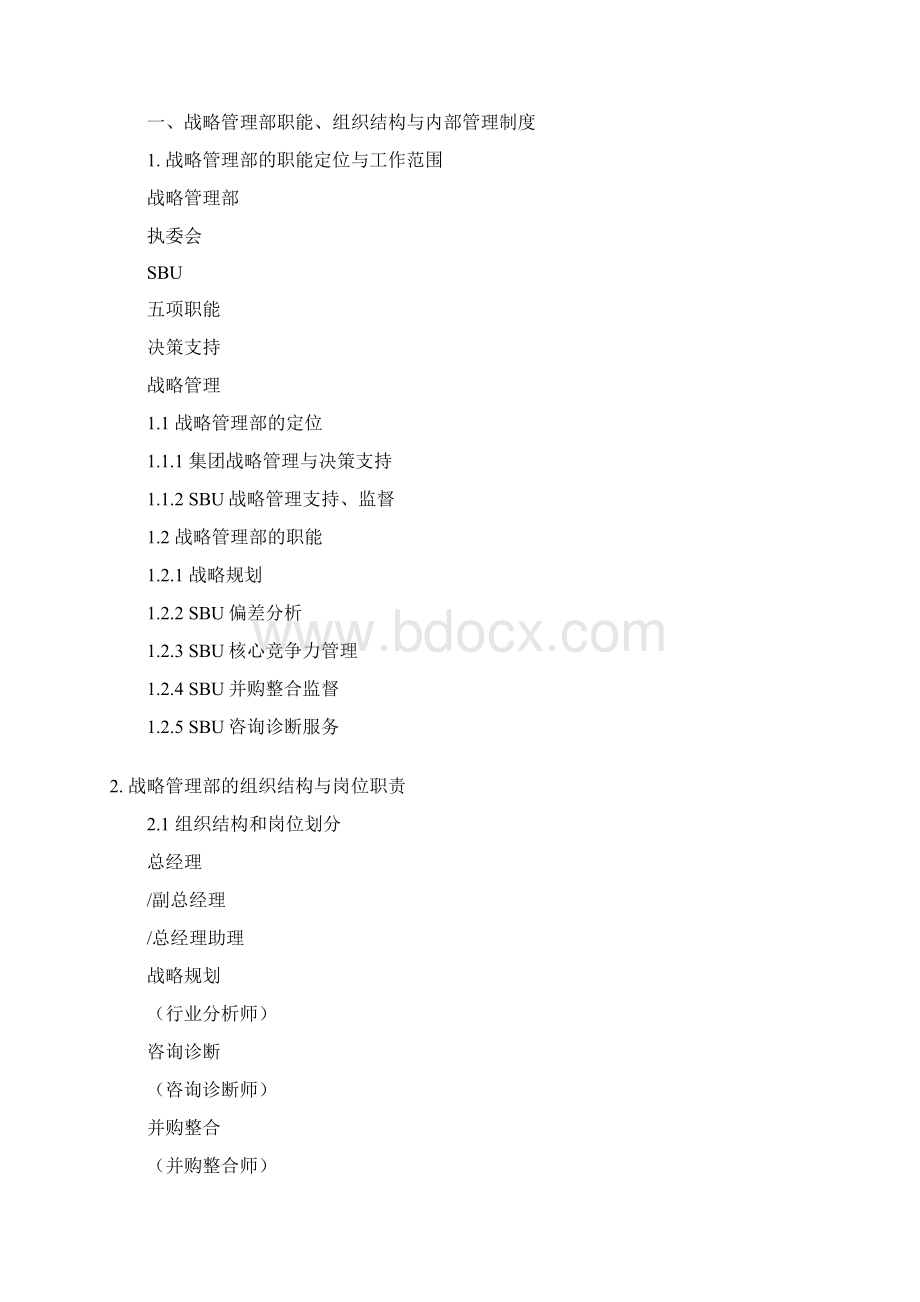 企业战略管理部管理制度与工作流程Word格式.docx_第2页