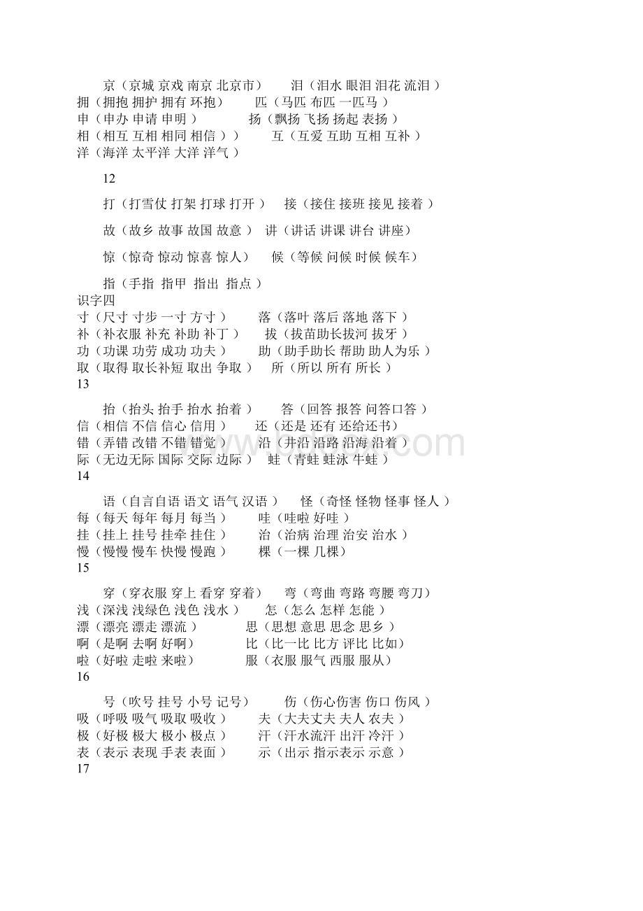 人教版二上册生字二字组词Word格式文档下载.docx_第3页