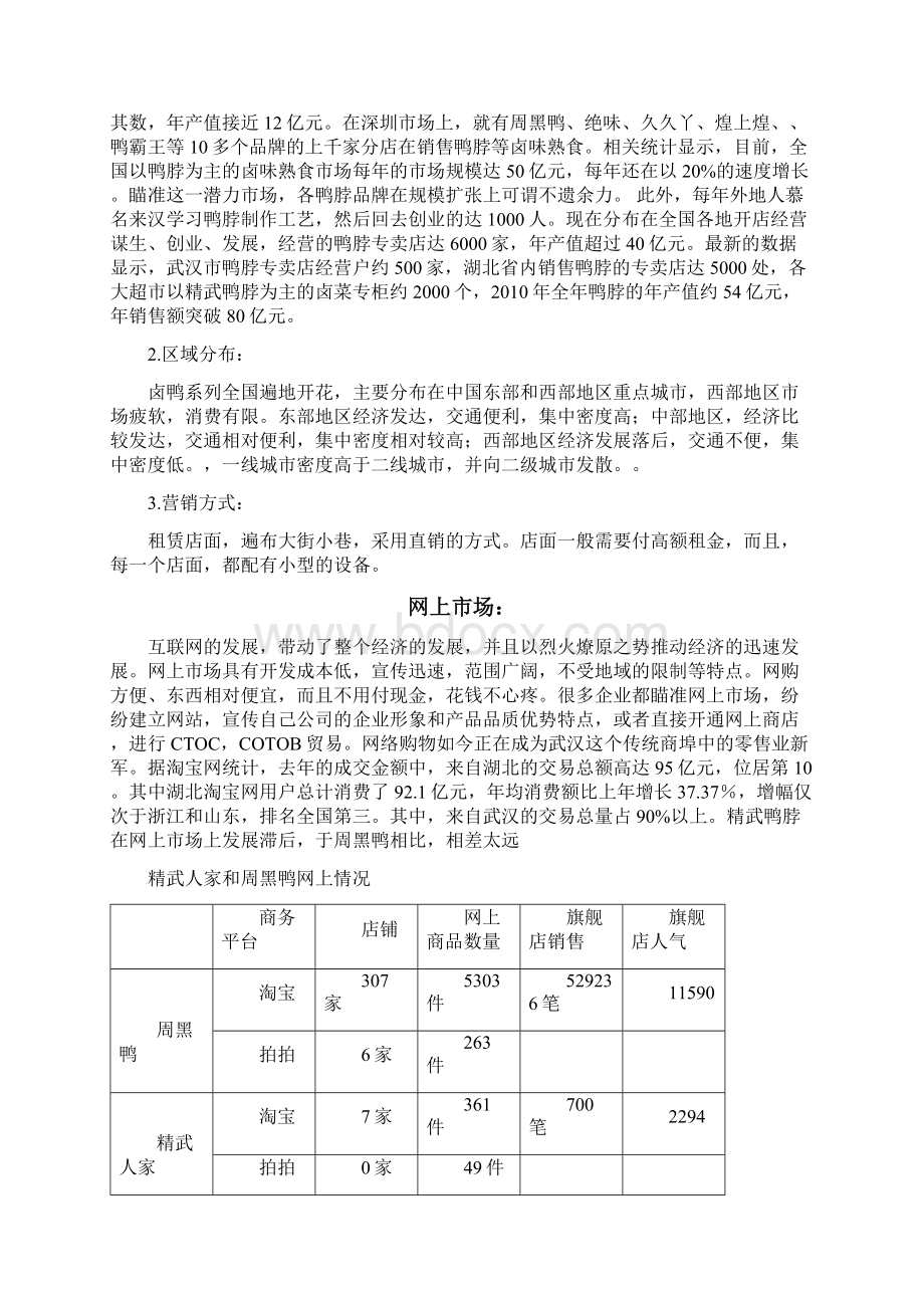 精武人家鸭脖网络营销策划书Word文档格式.docx_第3页