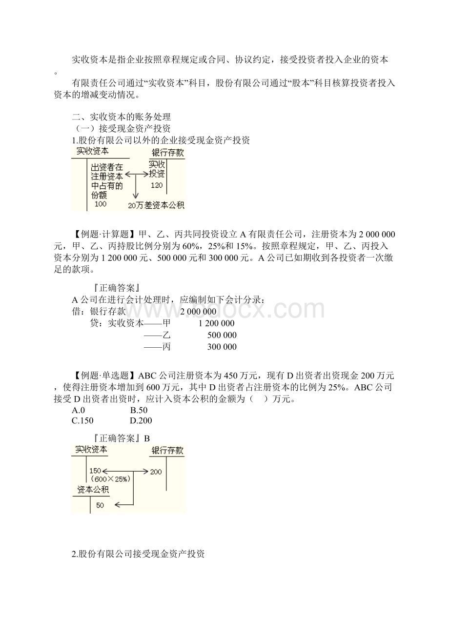 初级会计实务《第三章所有者权益》讲解教材知识点重点Word格式.docx_第2页