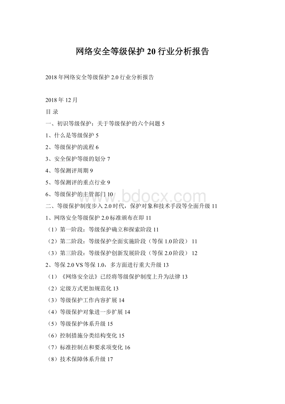 网络安全等级保护20行业分析报告.docx_第1页