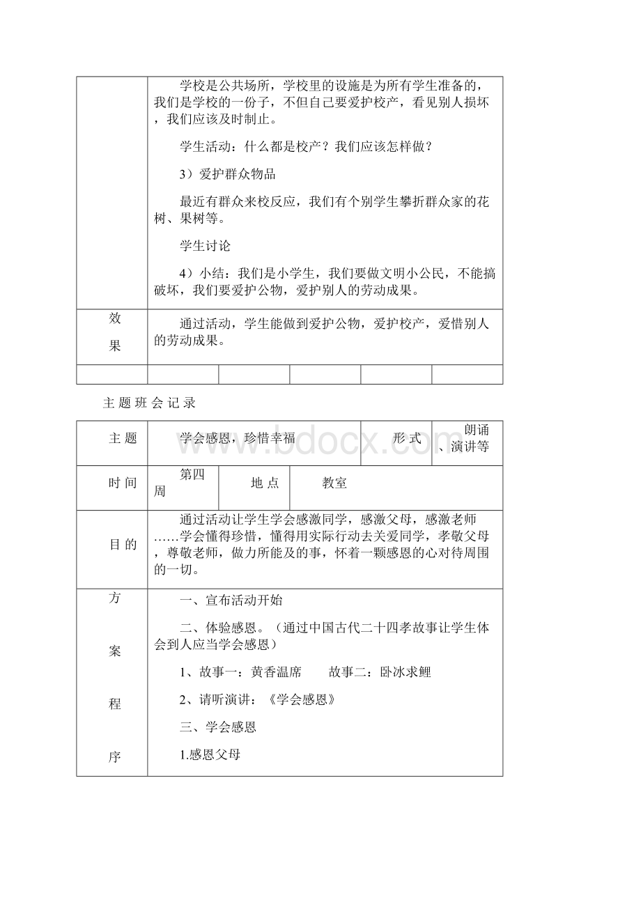 一年级第二学期主题班会记录.docx_第3页